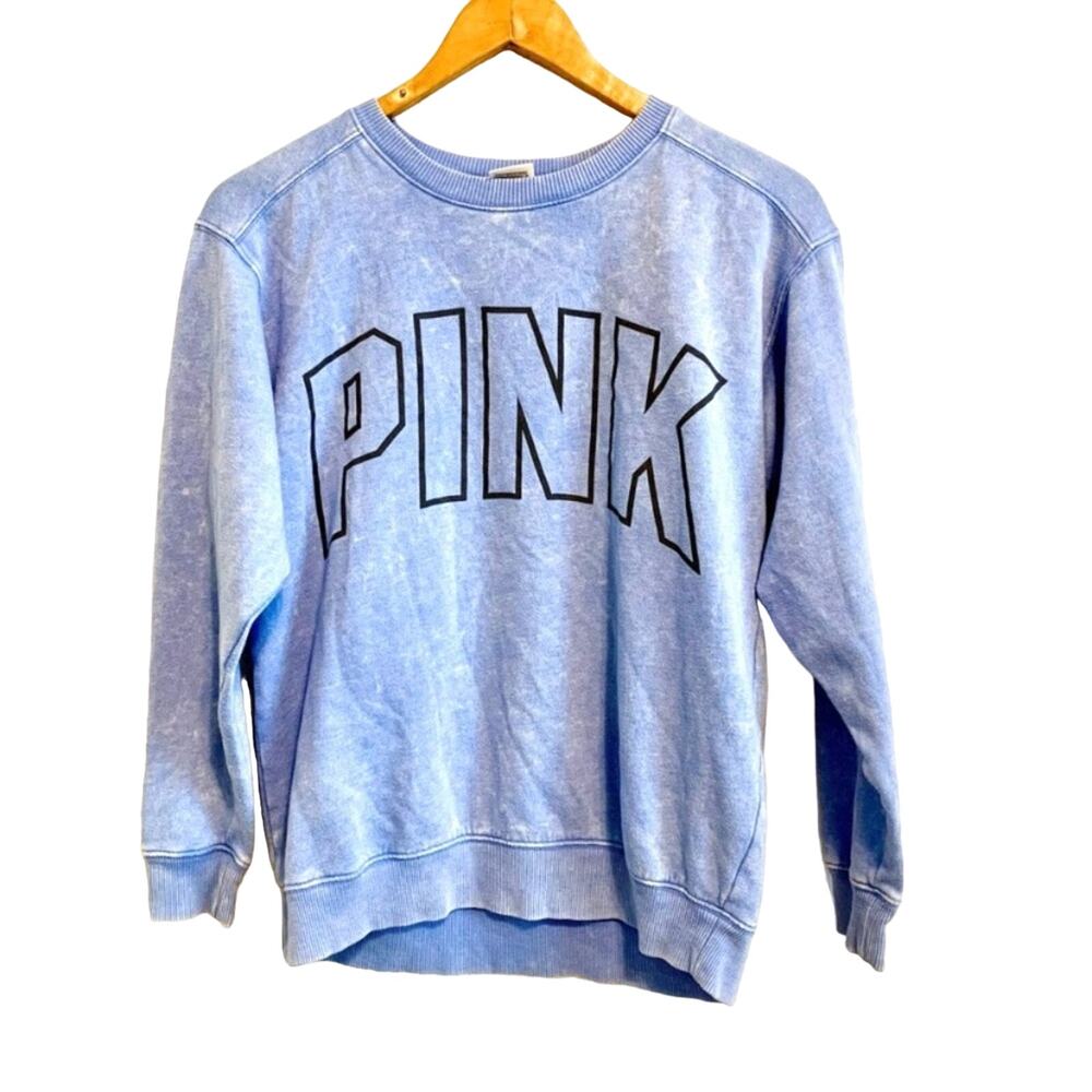 PINK Periwinkle Blue Fade Crew Neck Sweatshirt